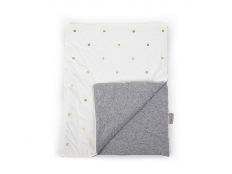 CHILDHOME PŘIKRÝVKA 80X100CM JERSEY GOLD DOTS