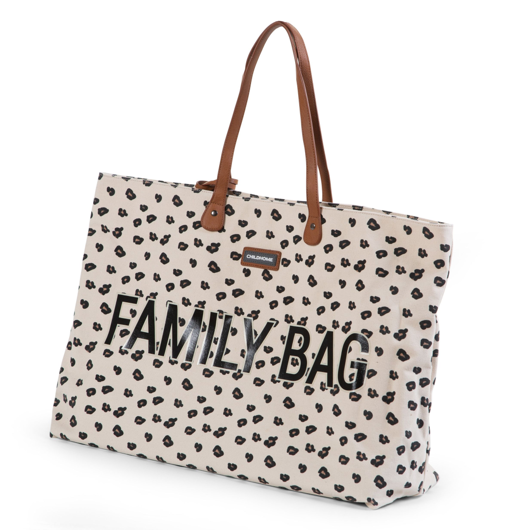 CHILDHOME CESTOVNÁ TAŠKA FAMILY BAG CANVAS LEOPARD