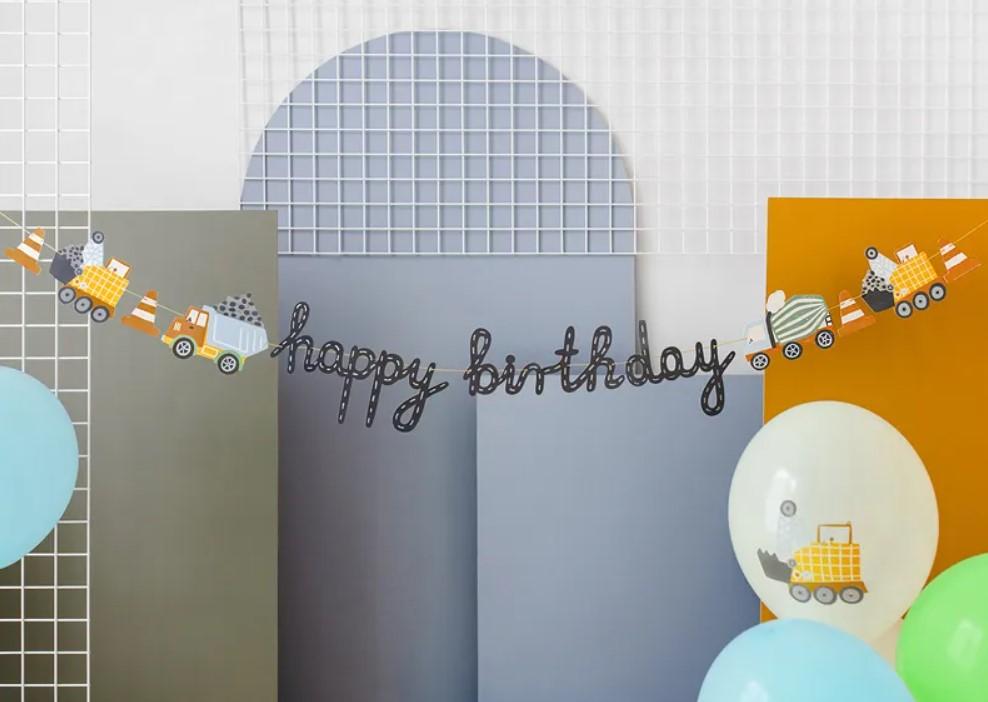 HAPPY BIRTHDAY girlanda vozidlá