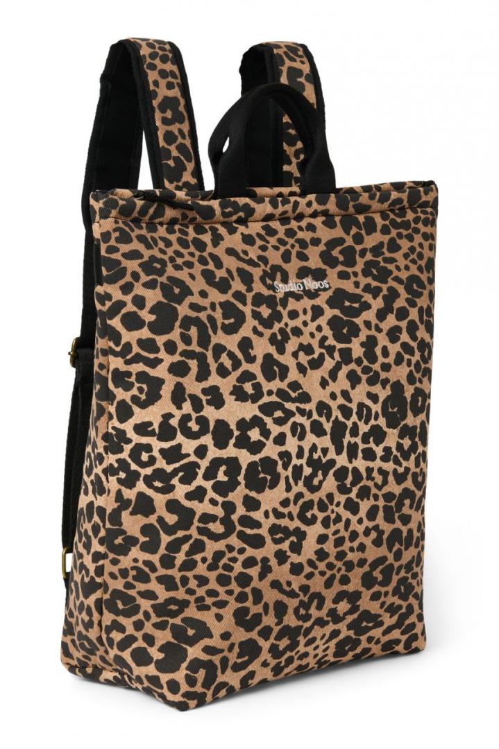 STUDIO NOOS - Puffy Adult BACKPACK - batoh Brown Leopard 