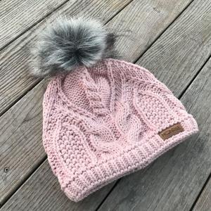 Detská/dámska zimná pletená podšitá čiapka