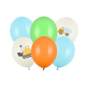Balóny 6ks stavebné vozidlá