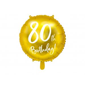 Fóliový balón 80th Birthday