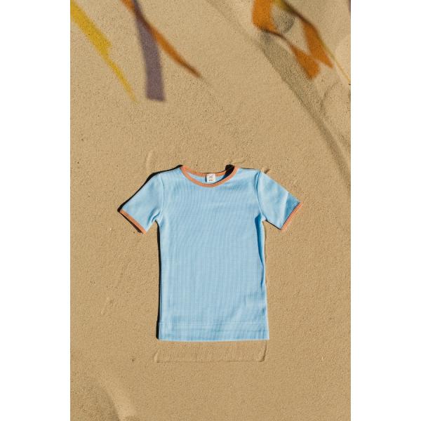 Organic retro tričko Faded denim