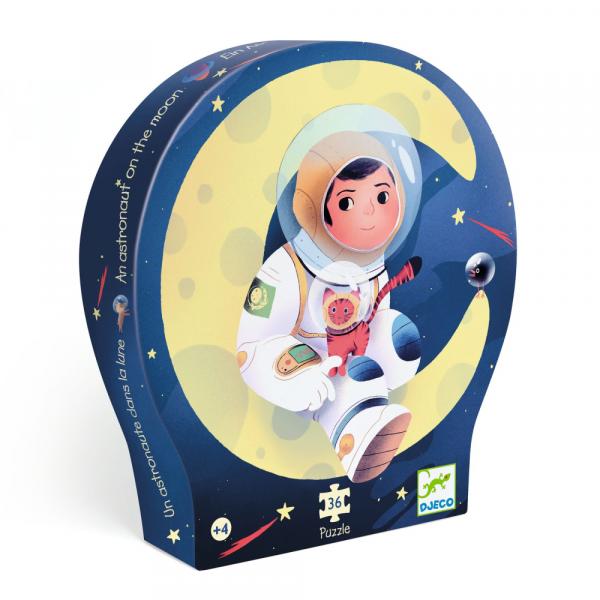 Siluetové puzzle: Astronaut na Mesiaci, 36 dielov 
