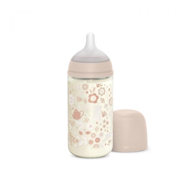 SUAVINEX | Fľaša sklo WONDERLAND 240 ml fyziologická SX PRO +3 MF